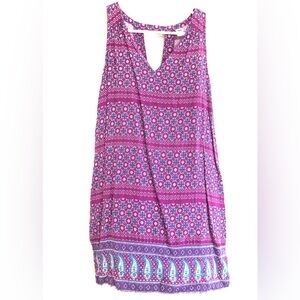 Old Navy Magenta and Blue Floral Dress